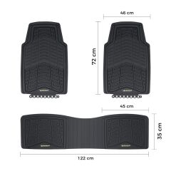 Michelin MC33863 Tüm Araçlara Uyumlu 3 Parça Üniversal 3D Havuzlu Oto Paspas