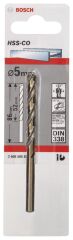 Bosch - HSS-Co Metal Matkap Ucu 5*86 mm 1'li Paket