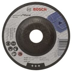 Bosch - 115*6,0 mm Standard Seri Bombeli Metal Taşlama Diski (Taş)