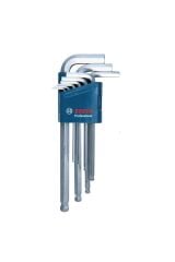 Bosch Professional Alyan Anahtar Takımı Hex 9 Parça - 1600A01TH5