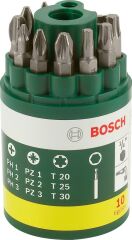Bosch - 10 Parça Vidalama Ucu Seti (PH+PZ+T)