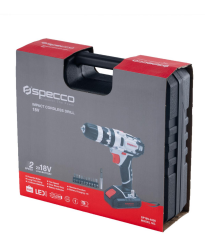 Specco 18V Akülü Darbeli Matkap 32 Nm (1.5Ah Çift Akü Seti)