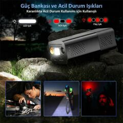 KOBB KB412 Li-ion Şarjlı 150 PSI Dijital Göstergeli Akıllı Lastik Şişirme Pompası+ Powerbank + SOS + Led Lamba