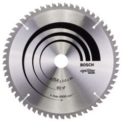 Bosch - Optiline Serisi Ahşap için Daire Testere Bıçağı 254*30 mm 60 Diş