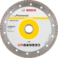 Bosch - Ekonomik Seri 9+1 Genel Yapı Malzemeleri İçin Elmas Kesme Diski 180 mm Turbo