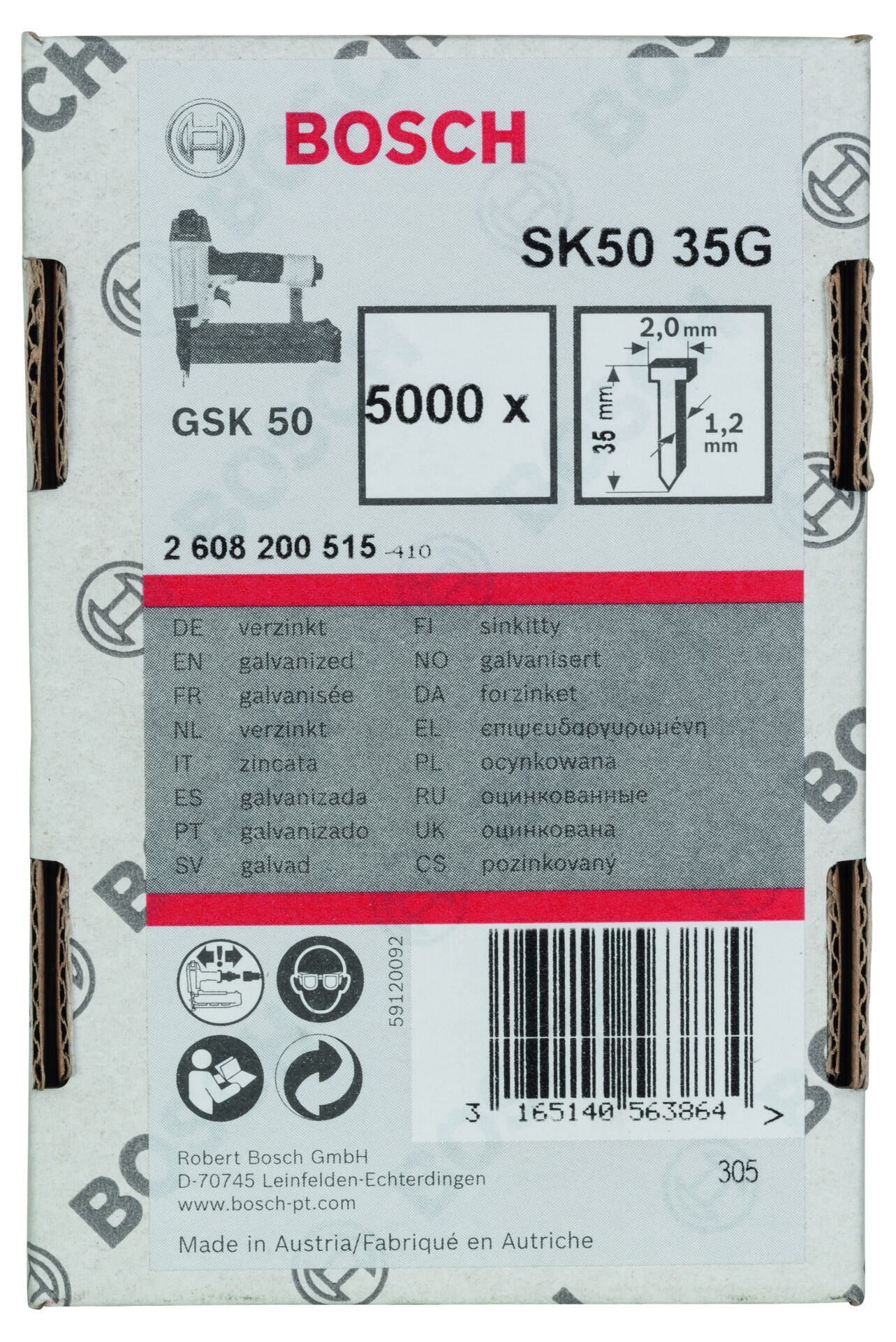 Bosch - GSK 50 Çivisi  35 mm 5000li