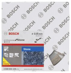 Bosch - Standard Seri Taş İçin, 9+1 Elmas Kesme Diski Set 115 mm