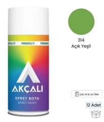 Akçalı Sprey Boya 314 Açık Yeşil 400 ml (12 Adet)