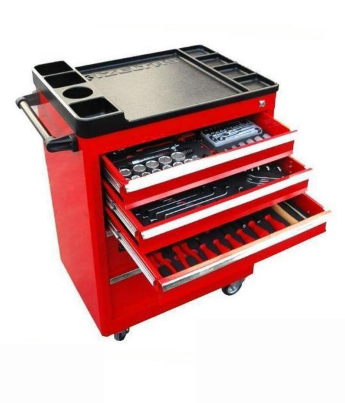 İzeltaş 8235 Partner Takım Dolabı 5 Çekmeceli İçi Dolu 118 Parça