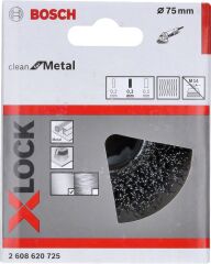 Bosch - X-LOCK - Clean Serisi Metal İçin Saçaklı Tel Fırça 75*0,3 mm