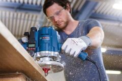 Bosch - Expert Serisi Ahşap İçin Çift Oluklu, Sert Metal Bilye Yataklı Yuvarlama Frezesi 8*6,35*55mm