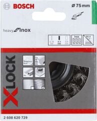 Bosch - X-LOCK - Heavy Serisi Inox İçin Burgulu Tel Fırça 75*0,5 mm