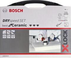 Bosch - X-LOCK - Best Serisi, Taşlama İçin Seramik Kuru Elmas Delici ve Elmas Parmak Freze Uçlu 5 Parça Set