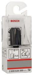 Bosch - Standard Seri Ahşap İçin Çift Oluklu, Sert Metal Düz Freze Ucu 8*18*56mm
