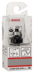 Bosch - Standard Seri Ahşap İçin Çift Oluklu, Sert Metal Bilya Yataklı Yuvarlama Frezesi 8*3*53 mm