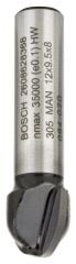 Bosch - Standard Seri Ahşap İçin Çift Oluklu, Sert Metal Dalma Yarımay Freze 8*12*40*6 mm