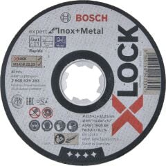 Bosch - X-LOCK - 115*1,0 mm Expert Serisi Düz Inox (Paslanmaz Çelik) Kesme Diski (Taş) - Rapido