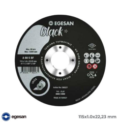 Egesan İnox Black Metal Kesici Taş Diski 115x1x22,23mm 25'li Paket