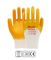 Beybi Kn2 Flex Pamuk Astarlı Nitril Eldiven No:10 - 288 Adet