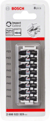 Bosch - Impact Control Serisi Vidalama Ucu 8'li T15/T20x2/T25x2/T30x2/T40 *25mm