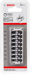 Bosch - Impact Control Serisi Vidalama Ucu 8'li T15/T20x2/T25x2/T30x2/T40 *25mm