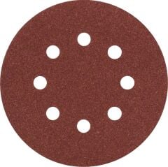 Bosch - Eksantirik Zımpara Kağıdı 5'li, 125 mm 120 Kum 8 Delik