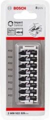 Bosch - Impact Control Serisi Vidalama Ucu 8'li PZ2 *25mm