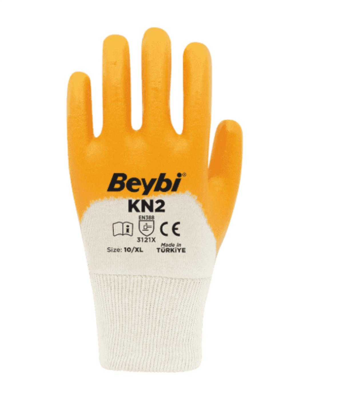 Beybi Kn2&Kn25 Pamuk Astarlı Nitril Eldiven No:9 - 288 Adet