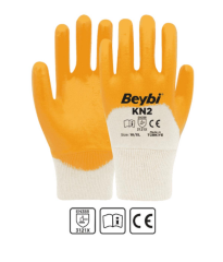 Beybi Kn2&Kn25 Pamuk Astarlı Nitril Eldiven No:9 - 288 Adet