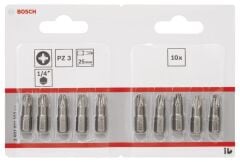 Bosch - Extra Hard Serisi Vidalama Ucu PZ 3*25 mm 10'lu
