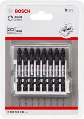 Bosch - Impact Control Serisi Çift Taraflı Vidalama Ucu 8'li PH2 *65mm