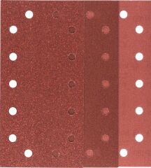 Bosch - Titreşimli Zımpara Kağıdı 10'lu Set, 115 x 230 mm 60/120/180 Kum 14 Delik