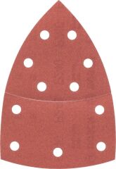 Bosch - Multi Zımpara Kağıdı 10'lu, 102 x 62/93 mm 240 Kum 11 Delik