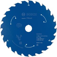 Bosch - Expert for Serisi Ahşap için Akülü Daire Testere Bıçağı 165*20 mm 24 Diş
