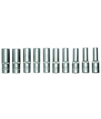 İzeltaş Altı Köşe Derin Lokma Takımı 10 Parça 1/2''