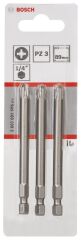 Bosch - Extra Hard Serisi Vidalama Ucu PZ 3*89 mm 3'lü