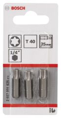 Bosch - Extra Hard Serisi Vidalama Ucu T40*25 mm 3'lü