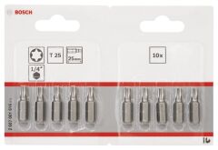 Bosch - Extra Hard Serisi Vidalama Ucu T25*25 mm 10'lu