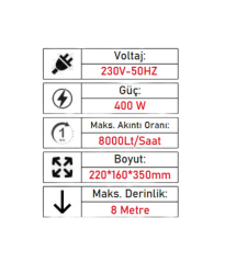 Astor Az Kirli Su Drenaj Dalgıç Pompası KCD400