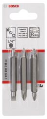 Bosch - Çift Taraflı Vidalama ucu PH1/PZ1/S0*60 mm 3'lü
