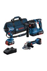 Bosch Professional GSR 18V-45 + GWS 18V-8 + GBH 18V-22 3x18V 4.0Ah Akülü Kombo Kit - 0615A5007L