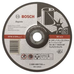 Bosch - 180*1,6mm Expert Serisi Bombeli Inox (Paslanmaz Çelik) Kesme Diski (Taş) - Rapido