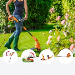 WORX WG119E 550Watt 30cm Elektrikli Teleskobik Saplı Misinalı Çim ve Kenar Kesme
