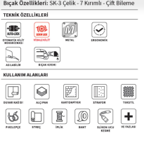 Vıp-Tec Prof. Metal Maket Bıçağı 875111