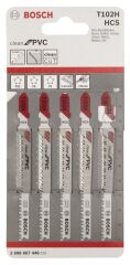 Bosch - Temiz Kesim Serisi PVC İçin T 102 H Dekupaj Testeresi Bıçağı - 5'Li Paket