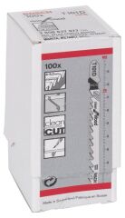 Bosch - Temiz Kesim Serisi Ahşap İçin T 101 D Dekupaj Testeresi Bıçağı - 100'Lü Paket