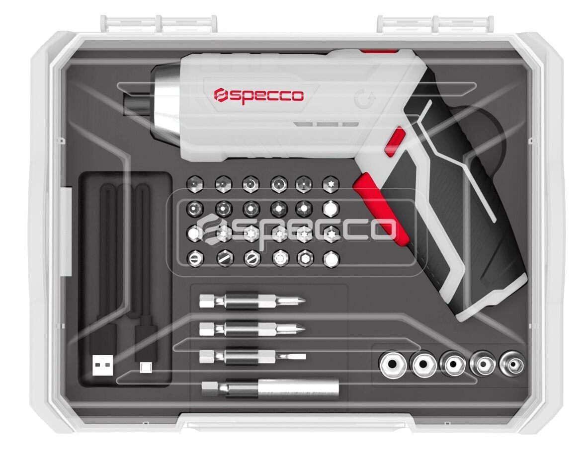 Specco 3.6V Akülü Tornavida Seti 3 Nm (33 Parça Set)