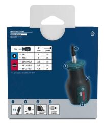 BOSCH PRO AVUÇ İÇİ TORNAVİDA SETİ PH/SL 5Lİ