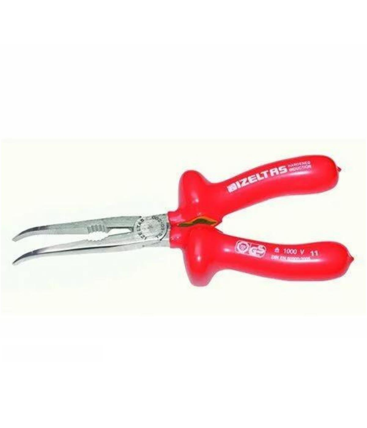 İzeltaş Süper İzoleli Uzun Kargaburun Eğri Uçlu 200 Mm