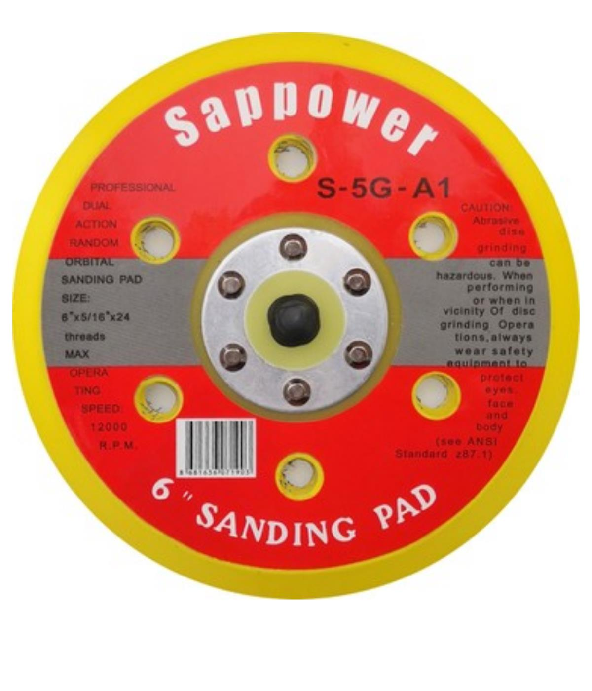 Sappower S-5G Havalı Zımpara Pedi 150mm